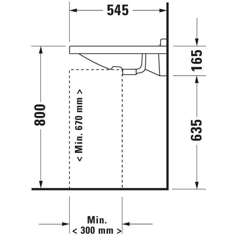 Duravit Starck 3 Wastafel - 70x54.5cm - 1 kraangat overloop - wit 0316318