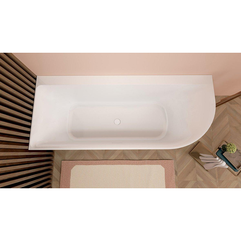 Wiesbaden Zenn Hoekbad links - 180x80cm - acryl - met waste - glans wit SW1158957