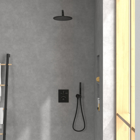 Villeroy & Boch Universal Showers regendouche - 252mm rond - mat zwart SW974333
