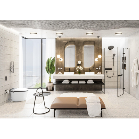 Hansgrohe AddStoris Q zeephouder - met schaal - mat zwart SW651521