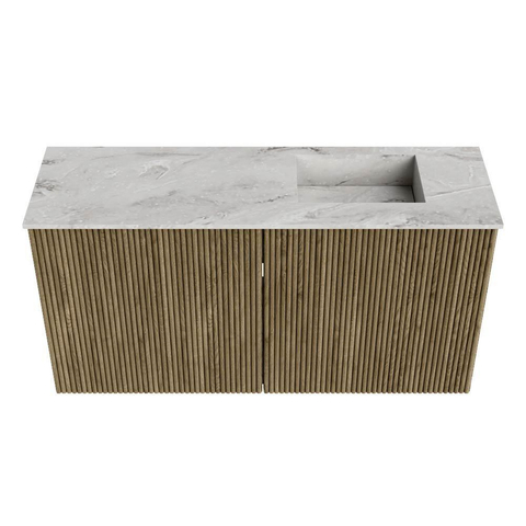 Mondiaz JOYA-DLUX 80cm meuble de toilette - couleur Dusk - Vasque FAYE position Droite Sans trou de robinet couleur Glace. SW1423141