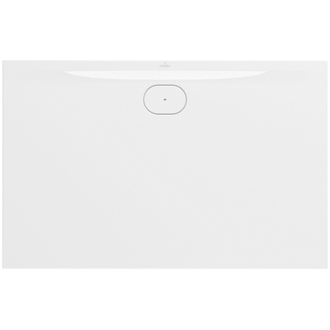 Villeroy & Boch Ecora douchebak - 140x90x3.5cm - afvoer lange zijde - white alpine (wit) SW1559005