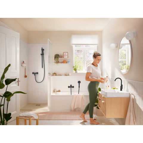 Hansgrohe Rebris s Eengreeps douchemengkraan - opbouw - met 2 flow rates - mat zwart SW803084