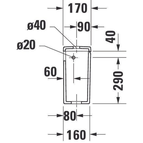 Duravit No.1 Durastyle reservoir - dualflush - 390x355x170mm - met binnenwerk - wit glans SW527840