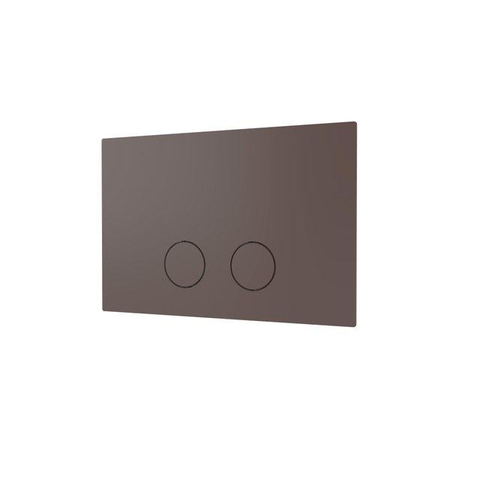 Fugaflow Eccelente Press Plaque de commande - 25x16cm - épaisseur 2.0mm - fixation magnétique - pour réservoir encastré Geberit UP320 - inox - double chasse - boutons ronds - ambré brun SW1593439