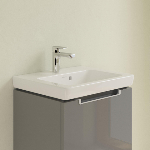 Villeroy & Boch Subway 2.0 meubelfontein - 50x40cm - 1 kraangat - met overloop - White Alpine (glans wit) 1024205