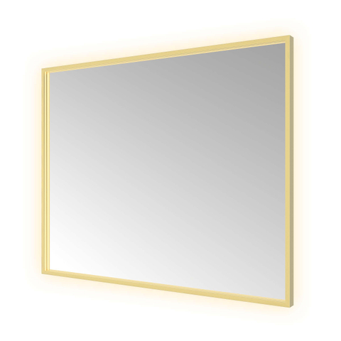 Hotbath &MORE miroir – rectangle – 100 x 80 cm – Éclairage LED – Laiton brossé PVD (or) SW1246037