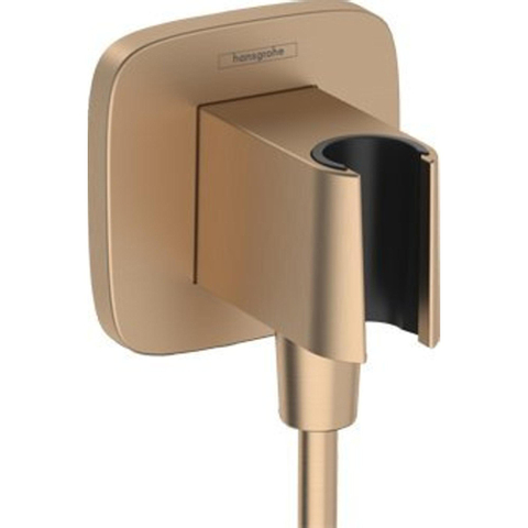 Hansgrohe Fixfit q - handdouchehouder inclusiefaansluitbocht - geborsteld brons SW773888