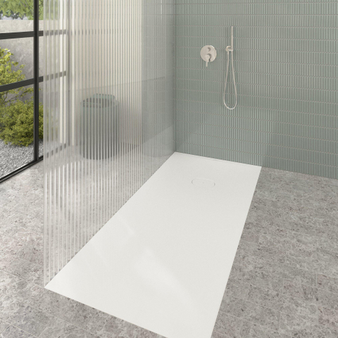 Villeroy & Boch Ecora douchebak - 170x80x4.5cm - afvoer korte zijde - white alpine (wit) SW1558880