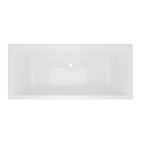 Zeza Square Ligbad - 170x75cm - acryl - glans wit OUTLETSTORE STORE43373