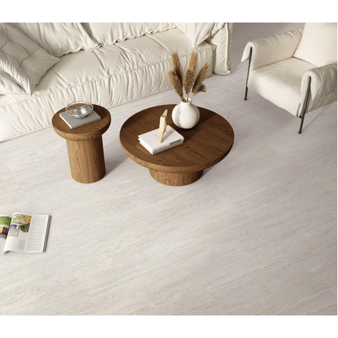 Modano Palma Cara vloer- en wandtegel - 60x60cm - 9mm - gerectificeerd - R10 - travertin - mat ivory (beige) SW1601917