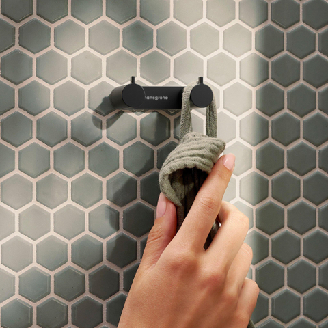 Hansgrohe AddStoris S dubbele haak mat zwart SW1567204