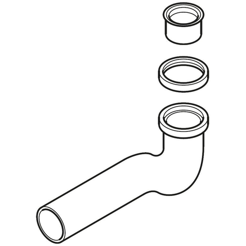 Villeroy & Boch Toebehoren sifon - voor bidet - met verlengde muurbuis - glans overig 0100119