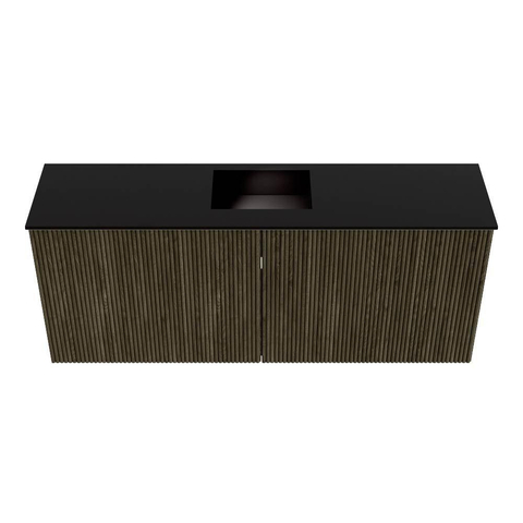 Mondiaz JOYA 100cm meuble WC - couleur Shadow - Lavabo FAYE position Milieu 1 trou de robinet couleur Urban. SW1421498