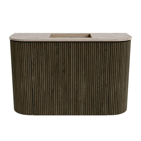 Mondiaz JOYA-DLUX Meuble de toilettes 63,2 cm - arrondi à gauche et à droite couleur Shadow - Lavabo FAYE position Centrale Sans trou de robinet couleur Arena. SW1424844