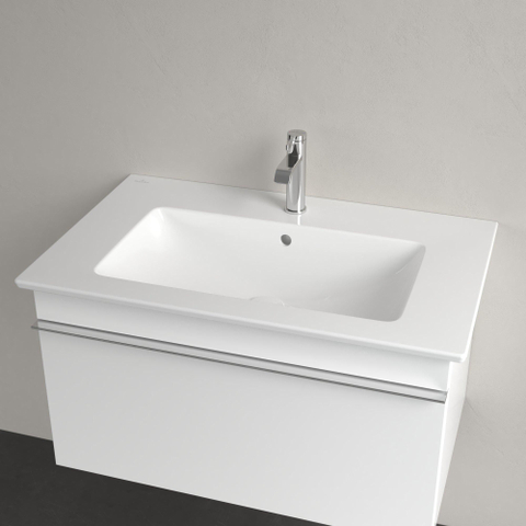 Villeroy & Boch venticello meubelwastafel - 80x50cm - met kraangat - met overloop - White Alpine (glans wit) 1025138