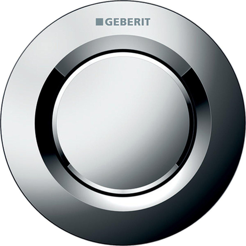 Geberit Type01 afstandsbediening pneumatisch - voor 1-toets spoeling - 9.5x9.5cm - hoogglans chroom GA13929