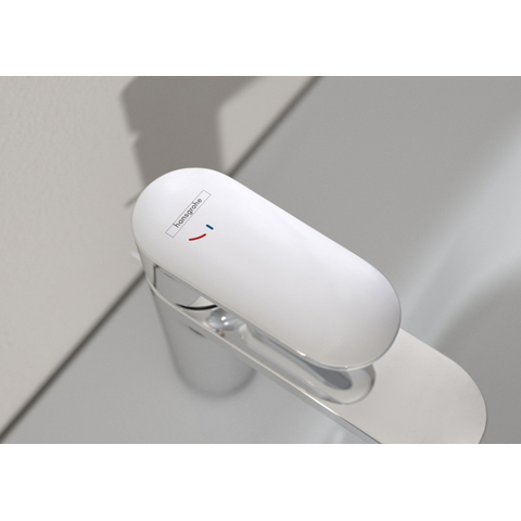 Hansgrohe Vernis Blend Eengreeps wastafelmengkraan - 100 - coolstart - met PopUp - trekwaste - hoogglans chroom SW642522
