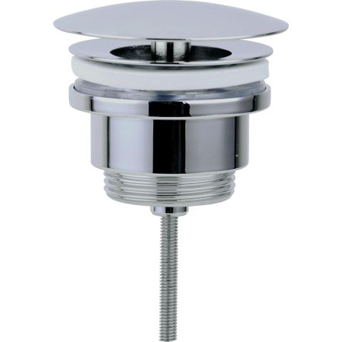 Fortifura Calvi Kit robinet pour lave-mains - robinet sur plage - haut - bonde toujours ouverte - siphon design - Chrome SW1592648