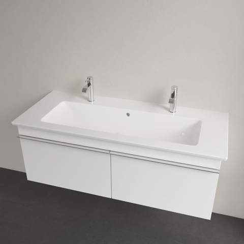 Villeroy & Boch venticello wastafel - 120x50cm - 2 kraangaten overloop - White Alpine (glans wit) 1025106