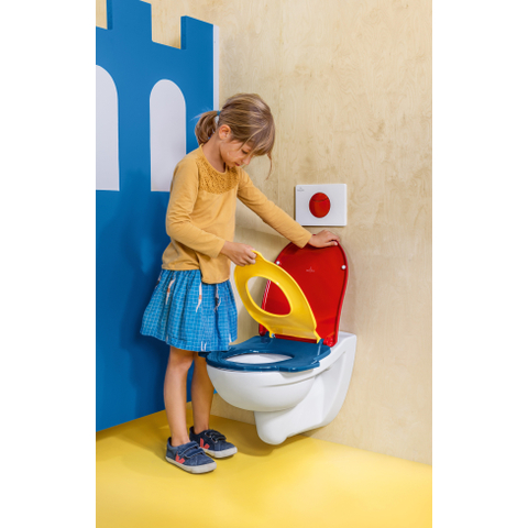 Villeroy & Boch o.novo kids toiletzitting - 1 grote en kleine zitting - 1 deksel mutlicolor - blauw (glans multi) SW209610