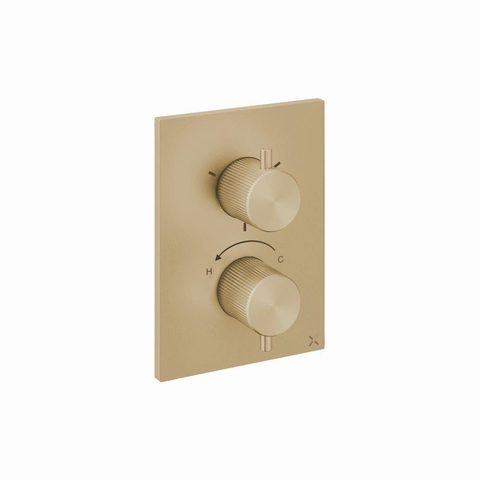 Crosswater Crossbox 3ONE6 Inbouwthermostaat - thermostatisch - 3 functies - met inbouwdeel - gecoat messing geborsteld (goud) SW955770