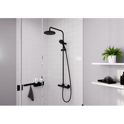Hansgrohe Vernis Blend Showerpipe - 200 - 1jet - met douche - thermostaat - mat zwart SW647134