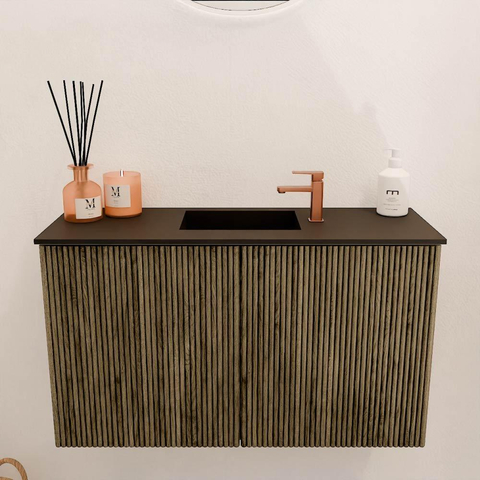 Mondiaz JOYA 70cm toiletmeubel - kleur Dusk - Wastafel FAYE positie Midden 1 kraangat kleur Urban. SW1421696