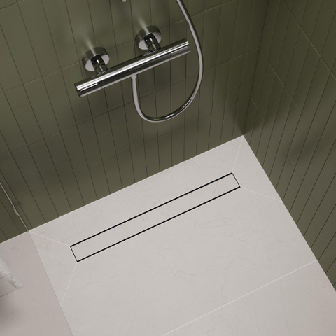 Hansgrohe RainDrain Go Douchegoot - 50cm - standaard/vlakke installatie - betegelbaar - brushed stainless steel SW1590408
