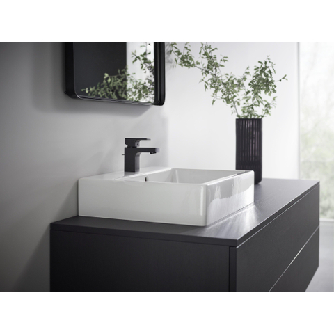 Hansgrohe Vernis Shape 1 greeps wastafelkraan - 70 zinc - met trekwaste - mat zwart SW651673