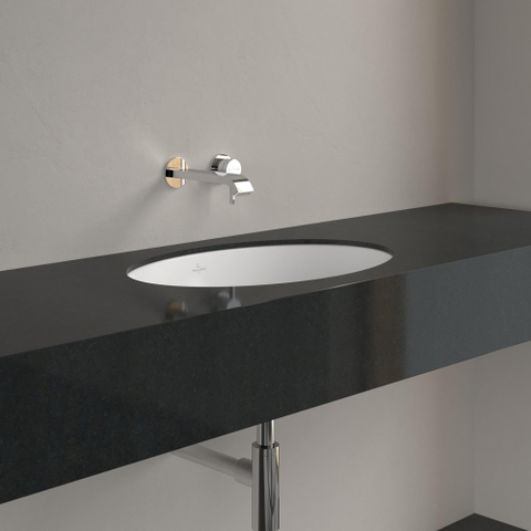 Villeroy & boch Loop & friends onderbouwwastafel 60x38cm zonder kraangat met overloop Ceramic+ wit SW971863