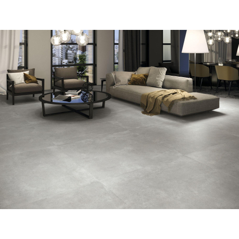 ÉCHANTILLON Terravito Aderno carrelage murale et de sol - 120x120cm - 9.5mm - Rectangulaire - rectifié - Effet béton - Gris Mat SW735806