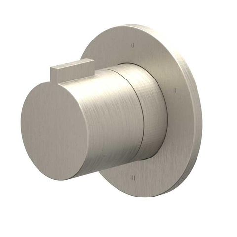 IVY Pact Partie apparente - 3 voies - inverseur d'arrêt - symmetry - rosace ronde - Nickel brossé PVD SW1031074