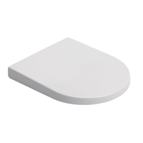 QeramiQ Urby WC suspendu – compact – sans bride – 35 x 48,3 cm – avec abattant softclose – blanc brillant SW1212493