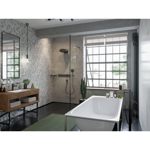 Hansgrohe AddStoris Q zeepkorf hoek - geborsteld zwart chroom (antraciet) SW651200