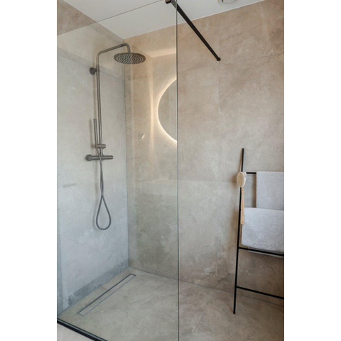 Fortifura Galeria Douche à l'italienne - 110x200cm - verre clair - Gunmetal SW916942