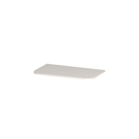INK Concept R Wastafelblad - 80x45x1.7cm - tbv afgeronde onderkast - MDF lak - Mat wit SW1406250