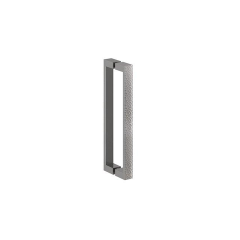 Crosswater Asura Porte de douche quart de cercle - 8mm - 100x80cm - avec paroi latérale - poignée martelée - inox poli SW1382519