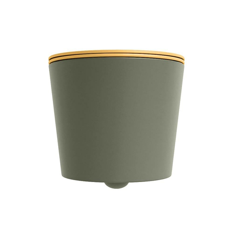 Mondiaz LAVIE hangtoilet – spoelrandloos – 36 x 53 cm – met softclose zitting – Army (groen), zitting Ocher (geel) SW1208660