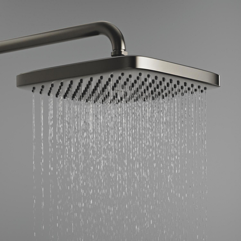 GROHE Vitalio Comfort doucheset - met thermostaat - geborsteld hard graphite (antraciet) SW1590100