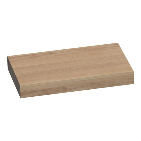 BRAUER Creek plan vasque suspendu - 80x50x10cm - lames chêne naturel SW371941