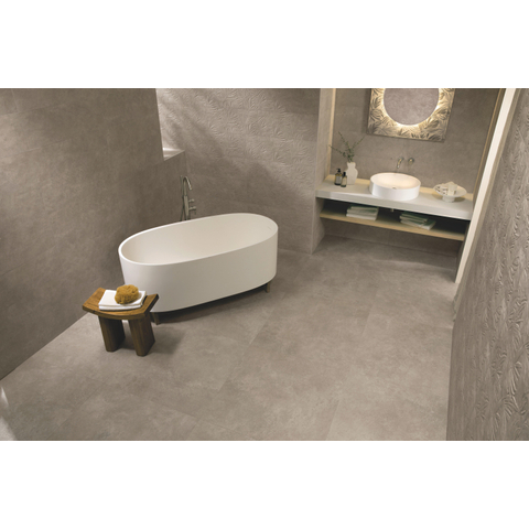 ÉCHANTILLON Terravito Elzino Carrelage murale et de sol - 60x60cm - rectifié - Aspect pierre naturelle - Grey mat (gris) SW1221636