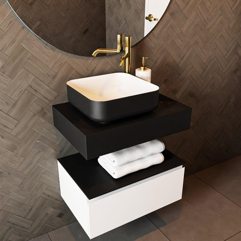 Mondiaz TOP 41 Topblad - 50x41x12cm - geschikt voor afdekplaat - Solid surface - Urban SW1024902