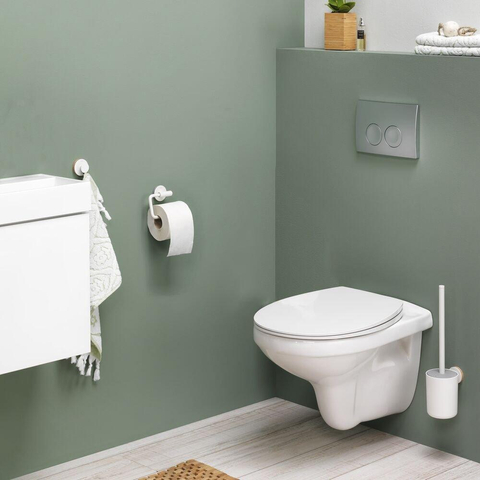 Tiger Urban Toiletaccessoireset Toiletborstel met houder Toiletrolhouder zonder klep Handdoekhaak Wit SW877665