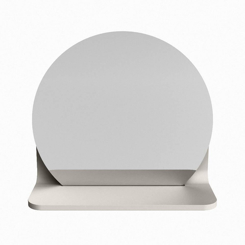Mondiaz SPOT spiegel – Ø30 cm – met planchet – Linen (offwhite) SW1235550