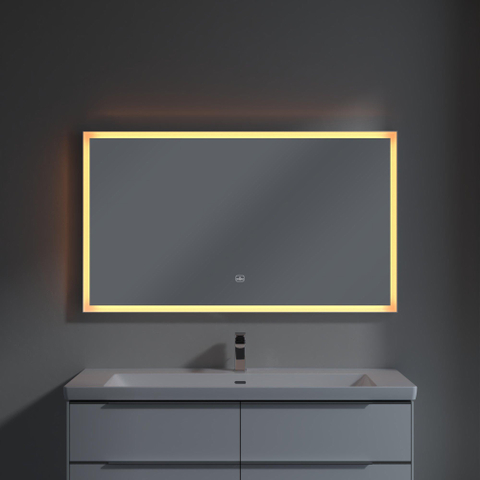 Villeroy & Boch Subway 3.0 spiegel - 130x75cm LED licht rondom - mat zilver SW641543