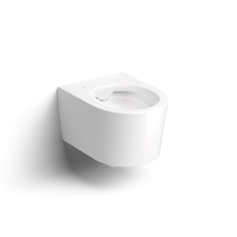 Clou InBe hangtoilet – compact – spoelrandloos – 36,5 x 48 cm – met softclose zitting – mat wit SW993251