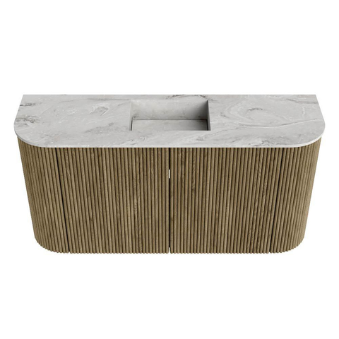 Mondiaz JOYA-DLUX 83.2cm toiletmeubel - ronding links en rechts kleur Dusk - Wastafel FAYE positie Midden 1 kraangat kleur Glace. SW1423179