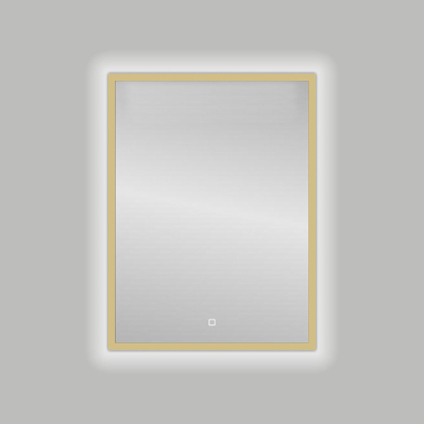 Best Design Nancy Isola Miroir 60x80cm avec éclairage LED Doré mat SW451318