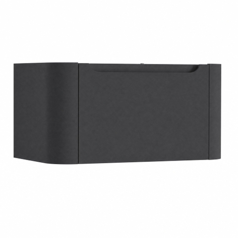H&R badmeubelen Juice Wastafelonderkast - 80x45x40cm - afgeronde hoeken - 1 lade - geïntegreerde greep - antraciet mat SW867543